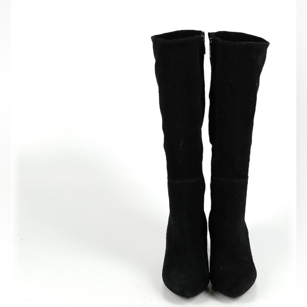 La Canadienne Black Stretch Suede Boots EUC - Picture 2 of 5